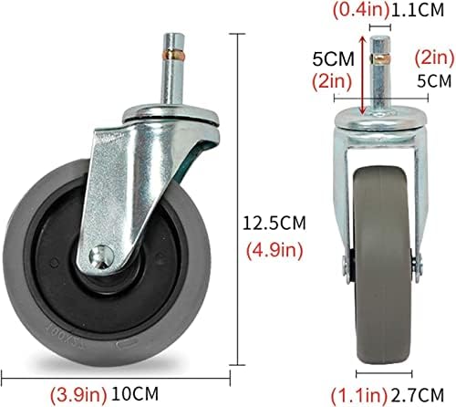 rodízios rodízios de placas rodas de mamona de 4 polegadas Rodas giratórias de giro de giro de giro de giro de giro de giro de