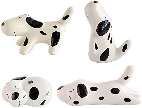 FVVMEED 4 peças filhote de cachorro de cerâmica Capticks Capto de cachorro Rack Rack fofo de desenho animado Pattern Pattern