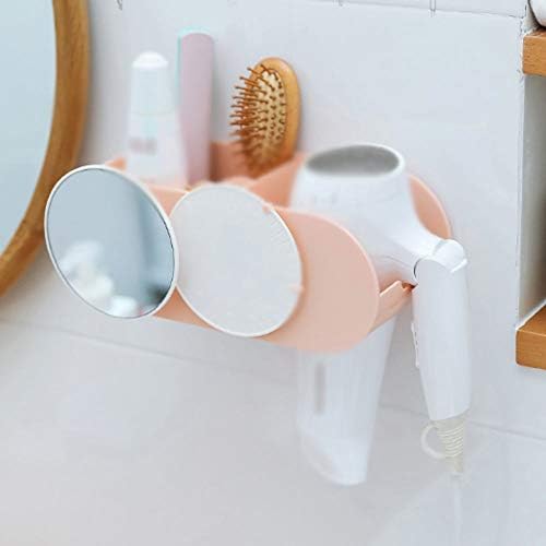 XJJZS Secador de cabelo rack de categor de banheiro banheiro parede pendurada secador de cabelo rack de armazenamento rack de cabelo perfurado grátis rack