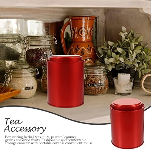 UPKOCH METAL MATERS LAT SPING LAN LABE CABRA: jarra de chá com tampas herméticas Recipiente de armazenamento de alimentos para chá