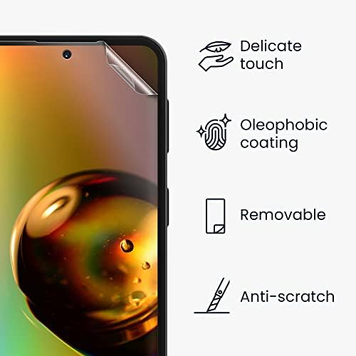 Conjunto Kwmobile de 3 protetores de tela compatíveis com o Samsung Galaxy A54 5G - Protetor de tela Crystal Clear Display Film Pack para telefone