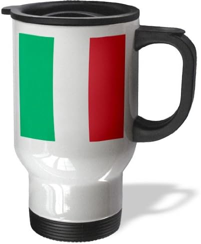 3drose Bandeira da Itália quadrada italiana verde vermelho listras verticais europeu Europeu Europeu aço inoxidável Viagem de aço inoxidável de aço inoxidável, 14 oz, multicoloria