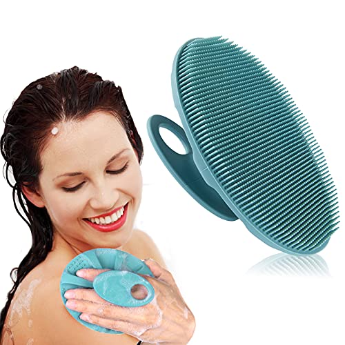 Lavador de limpeza de silicone macio lavador de chuveiro, esfoliação suave e massagem para todos os tipos de pele