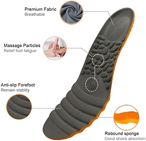 Insolas de sapatos esportivos, sola de massagem, inserções de sapatos macios ultra-light, proporcionando absorção de choque extra e amortecimento para uso diário