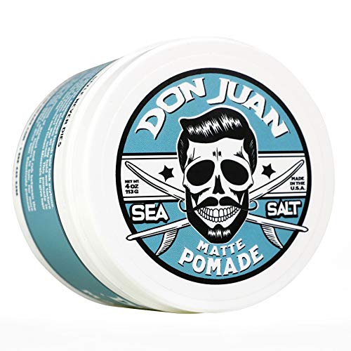 Don Juan Sea Salt Matte Pomade | Baseada na água | Espera média | Acabamento fosco | Extratos de plantas naturais