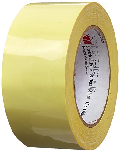 3M 1350F-2Y 0,47 x 72yd Amarelo Polyster Film Fita Retardente de chama, 266 graus F Temperatura de desempenho, 0,0035 de