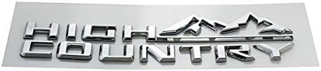 1x 2019-2021 Chevy Silverado High Country Place traseira emblema de emblema Fender Chrome Fit for Silverado