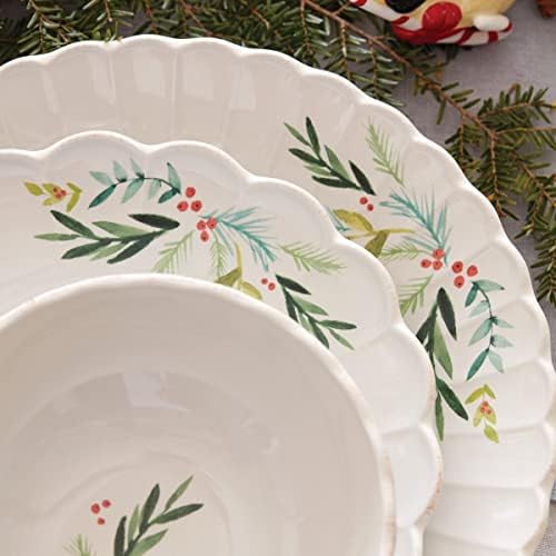 Lenox French Perle Scallop Holiday Accent Plate, s/4, 4,60, branco