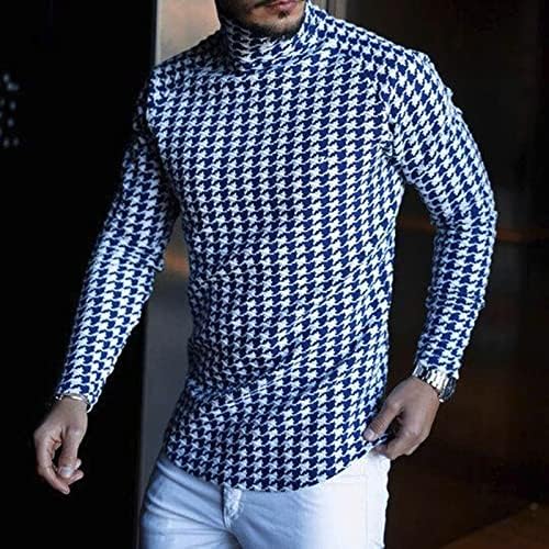 Hdzww Tartarue Camiseta Man Casual Casual Camisa respirável Manga comprida Button-down Operado de tamanho grande outono