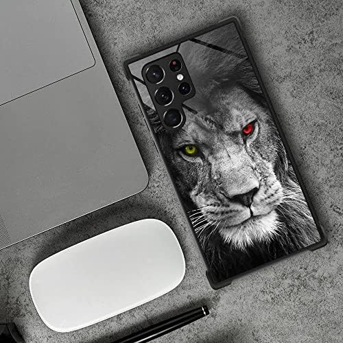 Samsung Galaxy S23 Ultra Caso, Evil Lion Galaxy S23 Casos Ultra para Men Boy, Proteção Drop Padrão Cool com caixa de para-choques