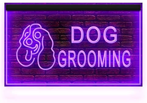 210008 cães de cuidar de cães decoração de salão de salão exibir sinal de néon leve LED