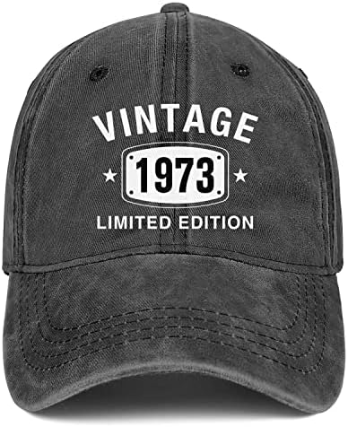 50º presente de aniversário para homens mulheres 1973 chapéus vintage de 50 anos bordado boné de beisebol