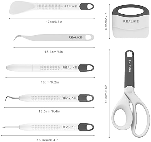 Ferramentas de ervas daninhas de artesanato reais para cartolina de vinil criação de raspador básico/espátula/tesoura/pinça/kit