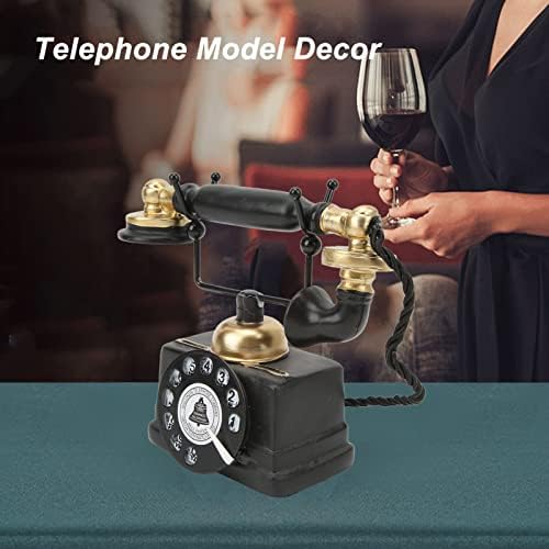 Decoração do modelo telefônico, Retro requintado modelo de telefone antigo resina elegante para café