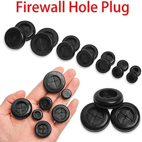 50pcs ilhó de protetora bobina de proteção de borracha preta de borracha preta Firewall Plug Plug Ring Parts Car Kit de junta de arame