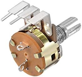 Potenciômetro UXCELL WH148 com interruptor de 100k ohm resistores variáveis ​​Turn Rotária Filme de carbono Rotário 5pcs