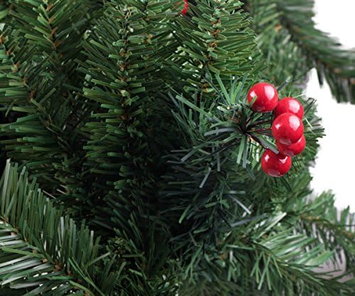 Criações inteligentes Decoração artificial de guirlanda de Natal, 6,5 pés de comprimento de férias premium para árvores e mantos de Natal, Silver Poinsettias