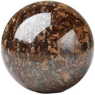 WNJZ Natural Bronzite Ball Cura Esfera Mineral com Stand Meditation Decor Office Gift Energy Crystal