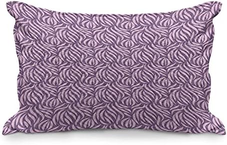 Ambsosonne Abstract Quilted Pillowcover, padrão de selva tropical de estilo bicolor contínuo em tons impressos, capa