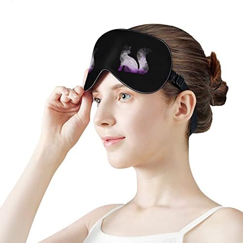 Espaço assexual gato de máscara de olho macio tampa de sombra eficaz de vendência máscara de sono com elástico Ajusta ajustável