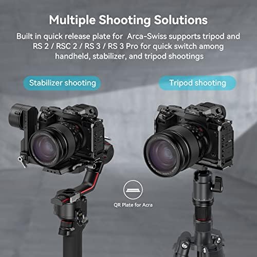 Câmera de câmera Smallrig X-H2 / X-H2S Full para Fujifilm X-H2 / X-H2S, Liga de Liga de Alumínio Rigação de Câmera com