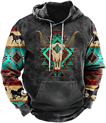 Hoodies saxigol para homens design gráfico de graphic étnico geométrico o asteca Pullover plus size sweetstring colorinho de pescoço