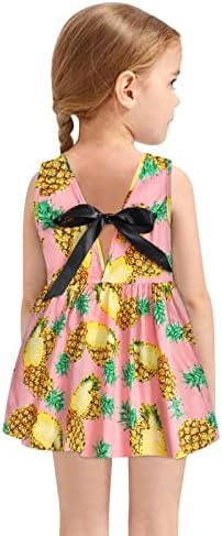 Meninas de meninas vestido de verão girassol/abacaxi princesa tutu saia