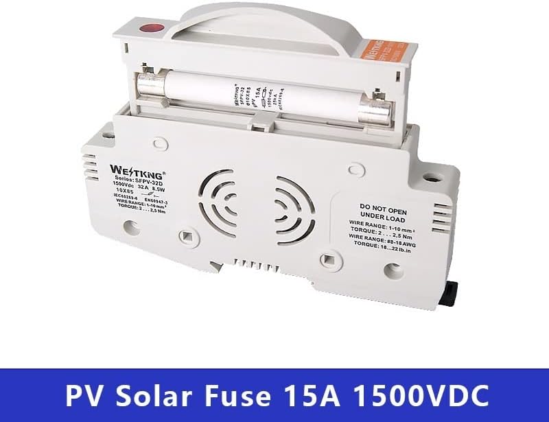Halone 5pcs PV Fusível solar 1500VDC Limite de corrente de alta pressão para o sistema fotovoltaico combinador caixa