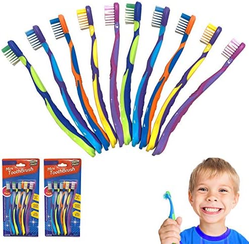 AlltopBargains 10 PC infantil infantil escova de dentes cuidados oral de dentes de dentes divertidos limpando cerdas