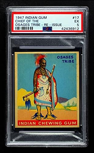 1947 Goudey Indian Gum 17 Chefe da tribo Osages PSA PSA 5.00