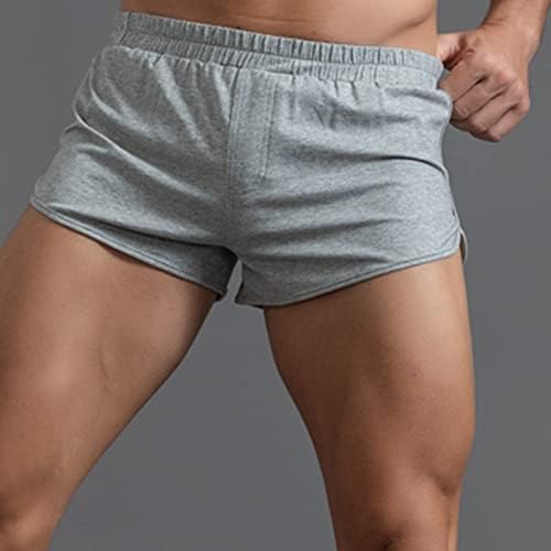Shorts boxer bmisEgm para homens pacote masculino calça de algodão de cor sólida de verão banda elástica solteira solta seca casual