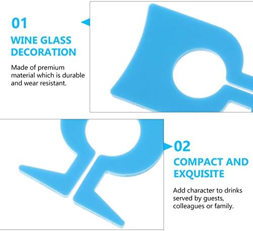 Tumbler de vidro de cabilock 16 PCs Silicone Cup Markers Copo de vidro de vidro de vidro Tags Tags de cerveja Gotal