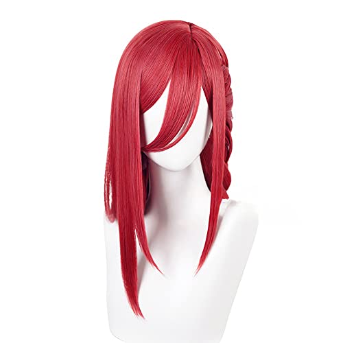 Osseoca Chigiri Hyoma Cos Wig Claret Bail Hair 53cm 20 polegadas