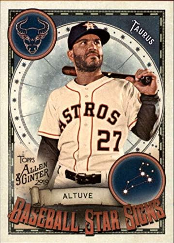2019 Topps Allen e Ginter Baseball Star Sinais #BSS-11 Jose Altuve Houston Astros MLB Baseball Card