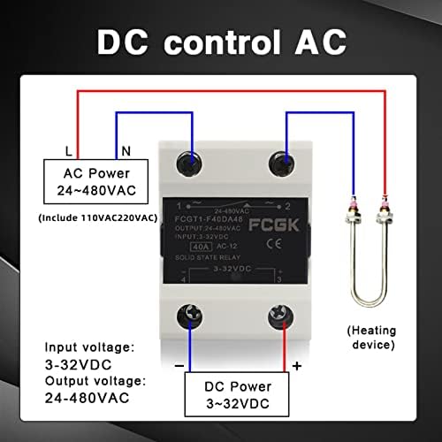 ILAME 10A SSR 25A Relé de Estado Sólido 40A Saída 3-32VDC 24-480VAC 220V DC SONO