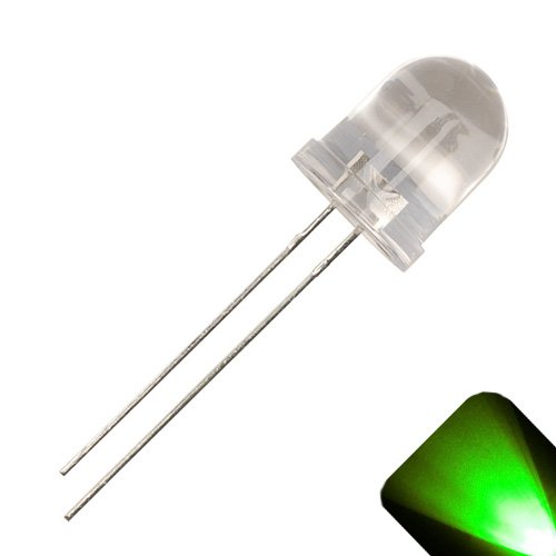 LED verde puro de 10 mm redondo - Ultra Bright