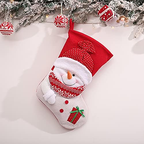 Yiisu sriykr meias de natal bolsa de presente padrão de natal decoração de natal