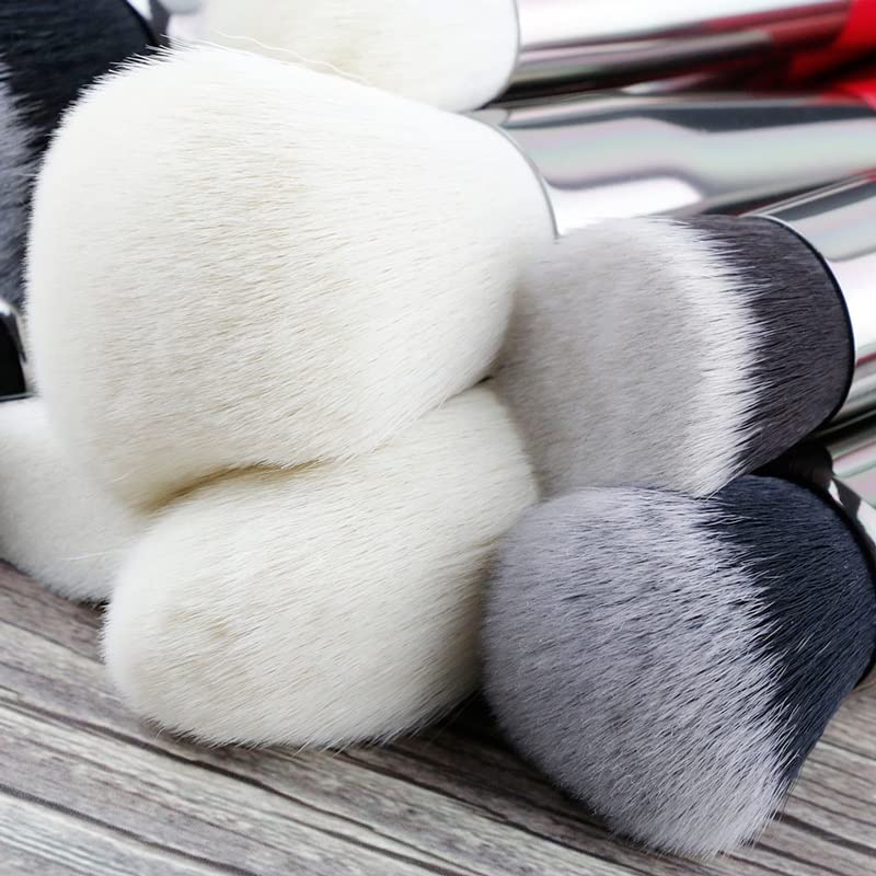 Pincéis de maquiagem de olhos vermelhos sdgh defina um kit de pincel de lasca de lasca de cabelo natural profissional de cabelo natural