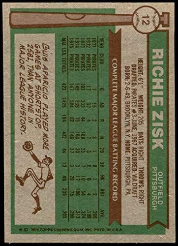 1976 Topps # 12 Richie Zisk Pittsburgh Piratas NM Piratas