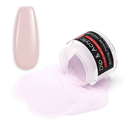 Pó de mergulho rosa claro i.b.n 2 em 1 coloração de pó de molhar acrílico, 1 onça, não-tóxico e sem odor, sem necessidade de lâmpada