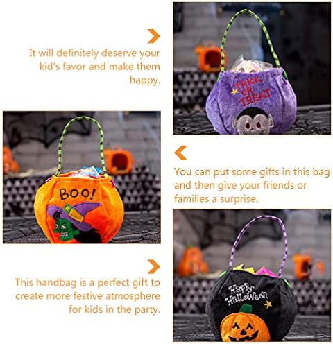 Toyandona Witch Caldeirão Bolsas de Presente Candy 4pcs truques de Halloween Sacos de truque ou tratamento, bolsas de saquinhos de