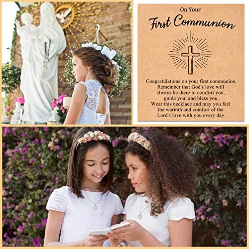 Presentes de Batismo para meninas, colar de colar para meninas adolescentes católicas