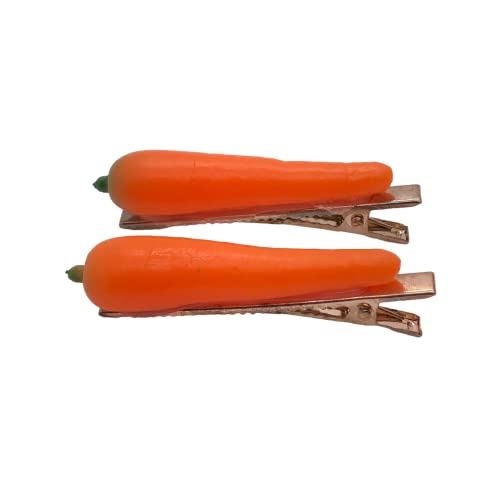 2pcs simulação cenoura clipes para mulheres garotas bang side hailpins de cabelo engraçado barretas de pato acessórios de cabelo