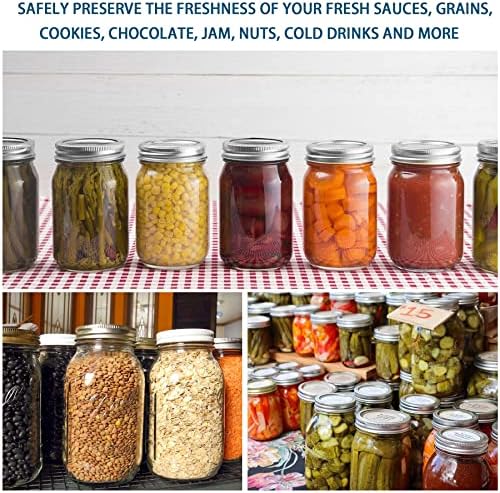 Kit de selador de vácuo de jarra de pedreiro para alimentos - Acipação de gotas de vidro de economia de alimentos com mangueira