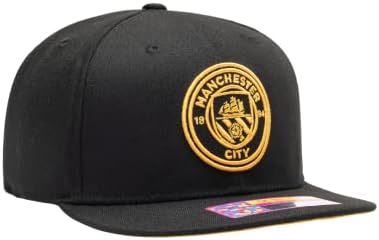Fan Ink Manchester City 'Crayon' 'Snapback Snapback Soccer Hat/Cap | Preto