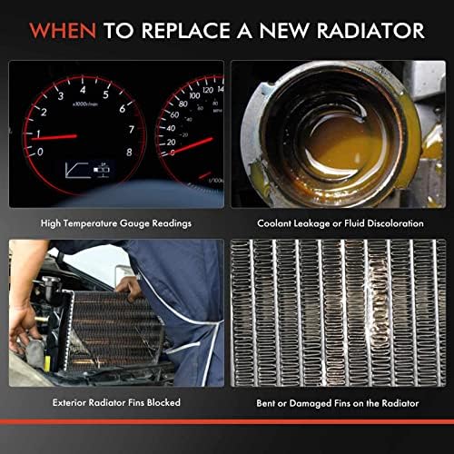Conjunto do radiador do refrigerante do motor A-premium Compatível com Lexus IS200T -2017 L4 2.0L, substitua