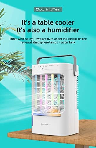 Ar condicionado portátil, 2023 Novo resfriamento de água de água USB Spray Spray Cool Airconditioning Fan Humidifying Aircooler, Mini