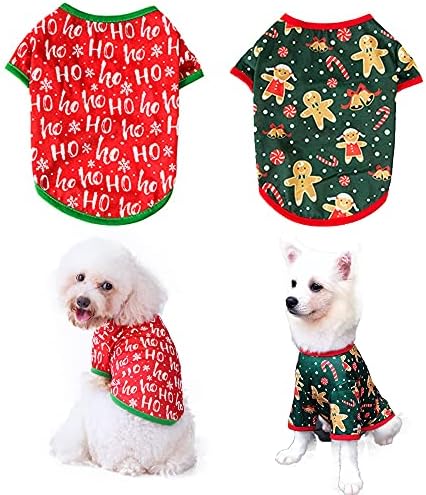 Pincuttee 1pc Camiseta de Natal para cachorro/gato, camiseta de cachorro camiseta para animais de estimação para cães
