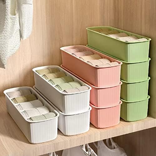 Xsuyung 3 Pacote Caixa de armazenamento multifuncional plástico com caixas de armazenamento estreitas e divididas,