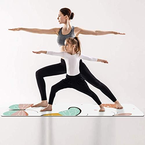 Exercício e fitness sem deslizamento de espessura semicey 1/4 tapete de ioga com impressão de borboleta para yoga pilates